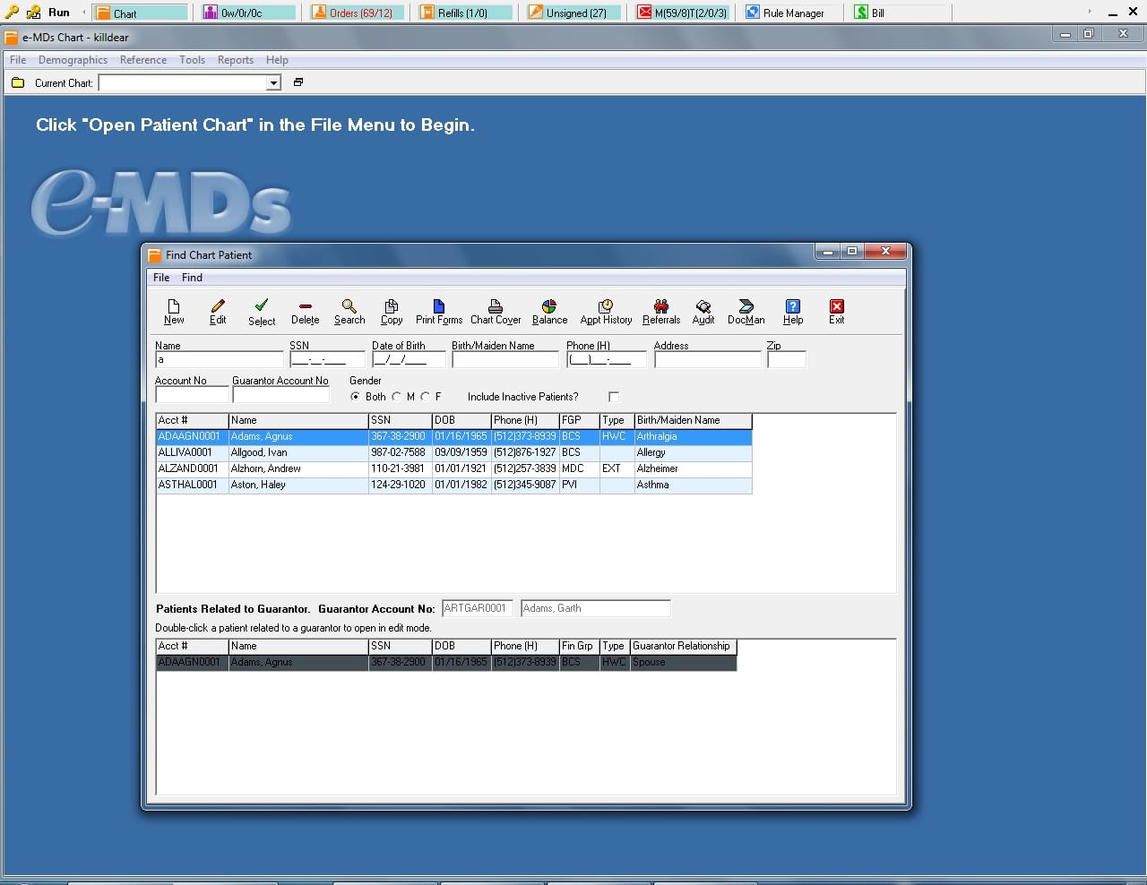 eMDs screenshot