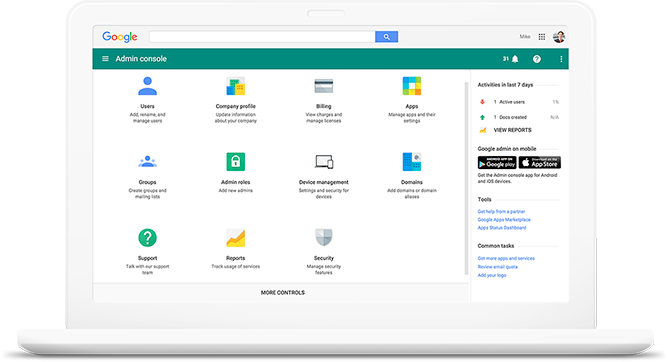 G Suite drive for business admin console