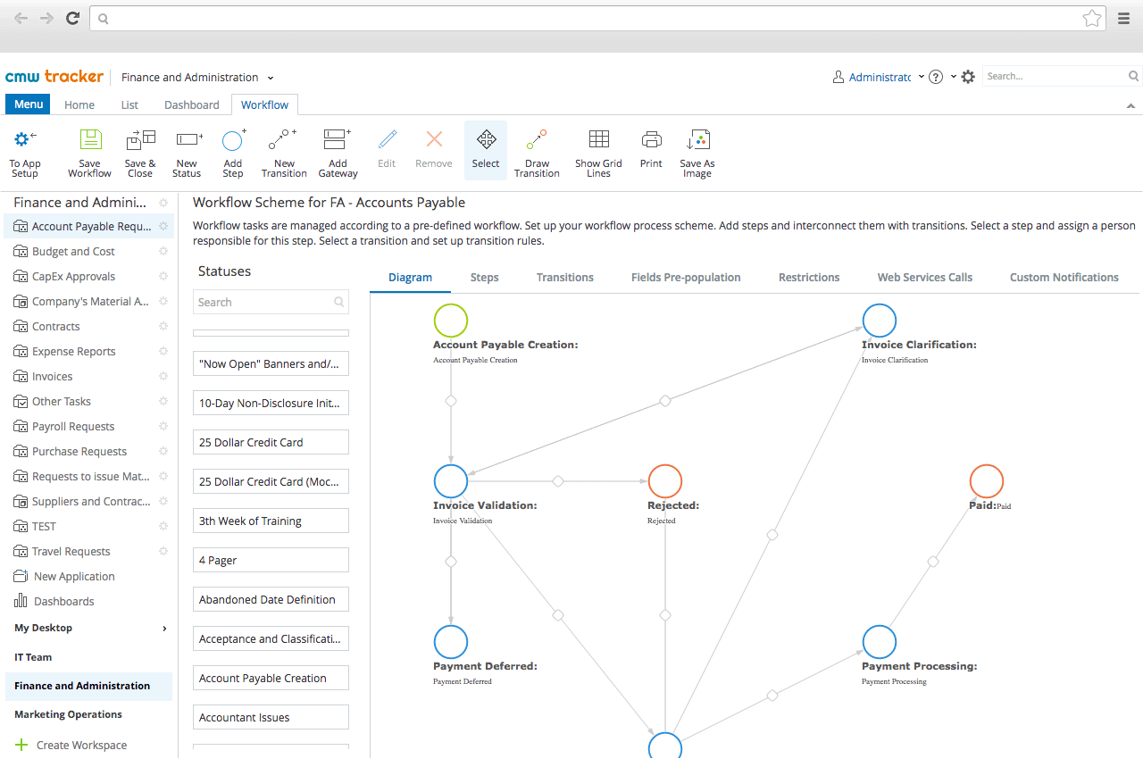 CMW Tracker software screenshot