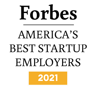 Forbes America's Best Startup Employers of 2021 Badge.