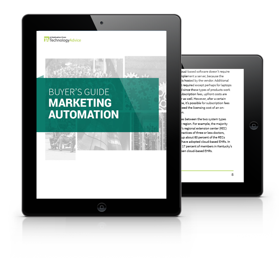 Marketing Automation Software PDF inside iPad