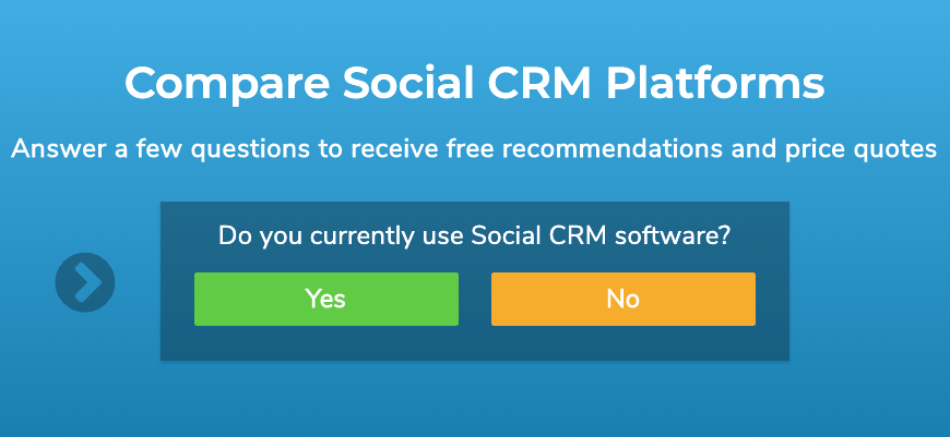 Banner image displaying the text "Compare Social CRM Platforms."
