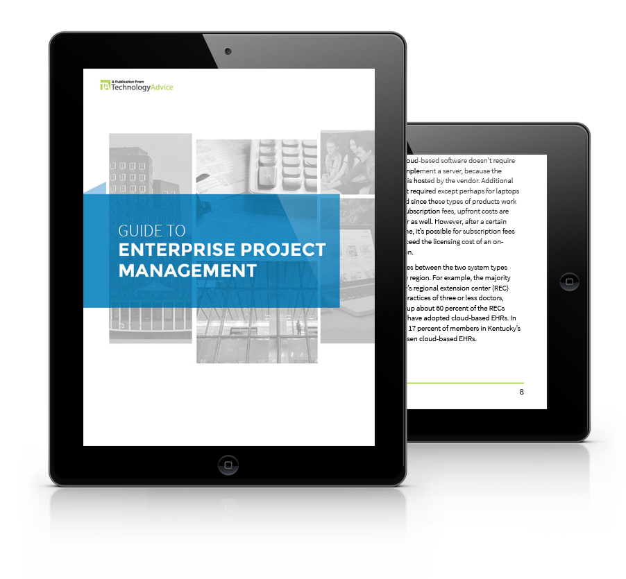 Guide to Enterprise Project Management Software PDF inside iPad