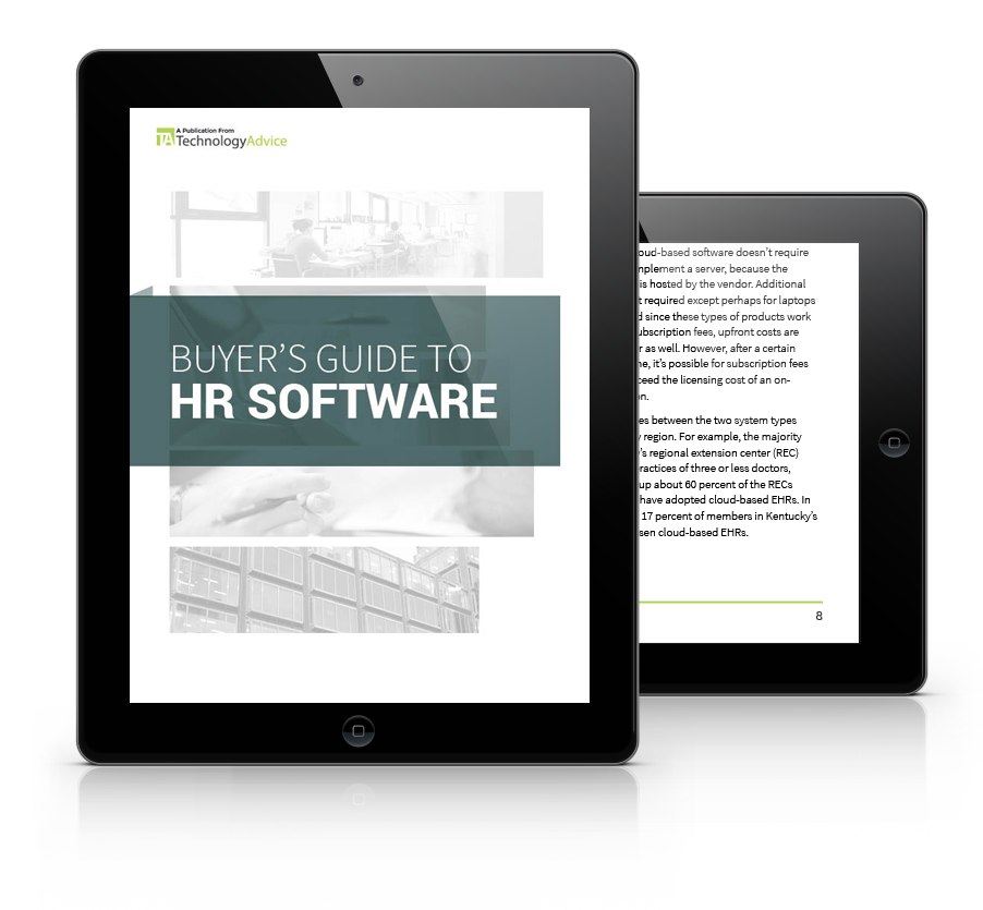 Buyer's Guide to HR Software PDF inside iPad
