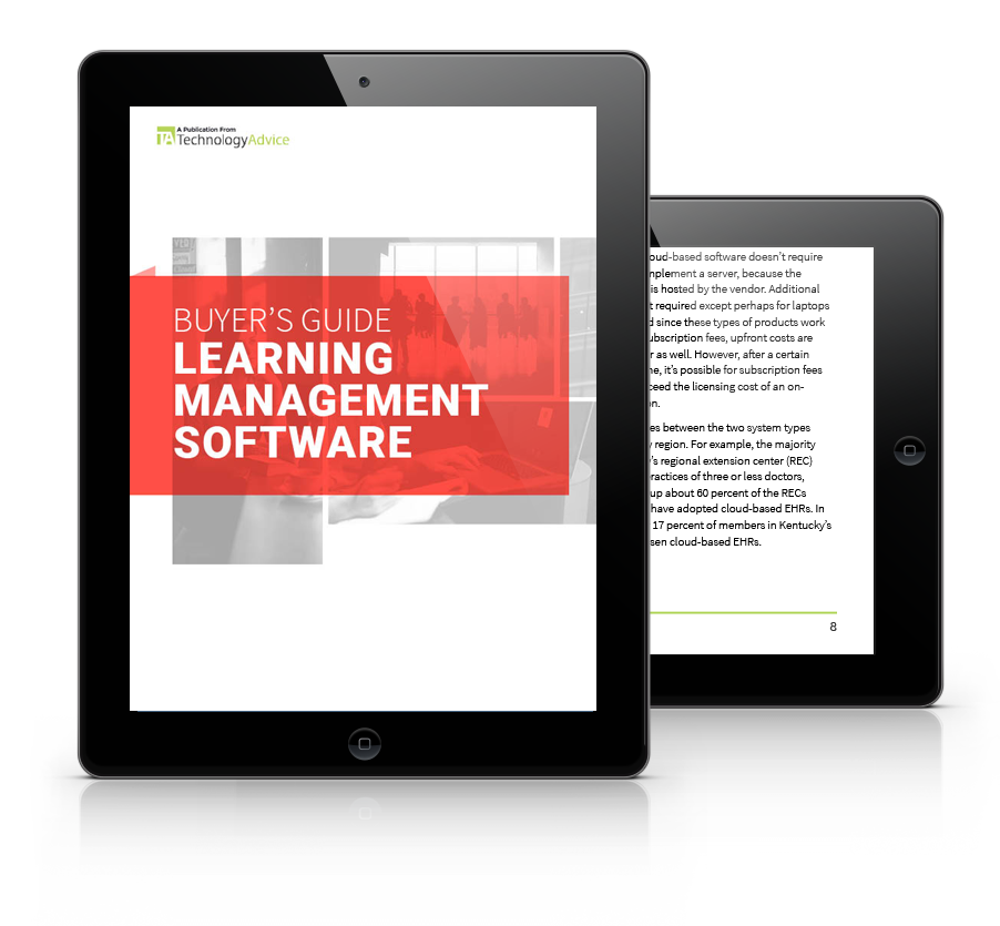Guide to Learning Management Software PDF inside iPad