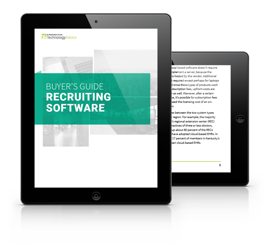 Guide to Recruiting Software PDF inside iPad